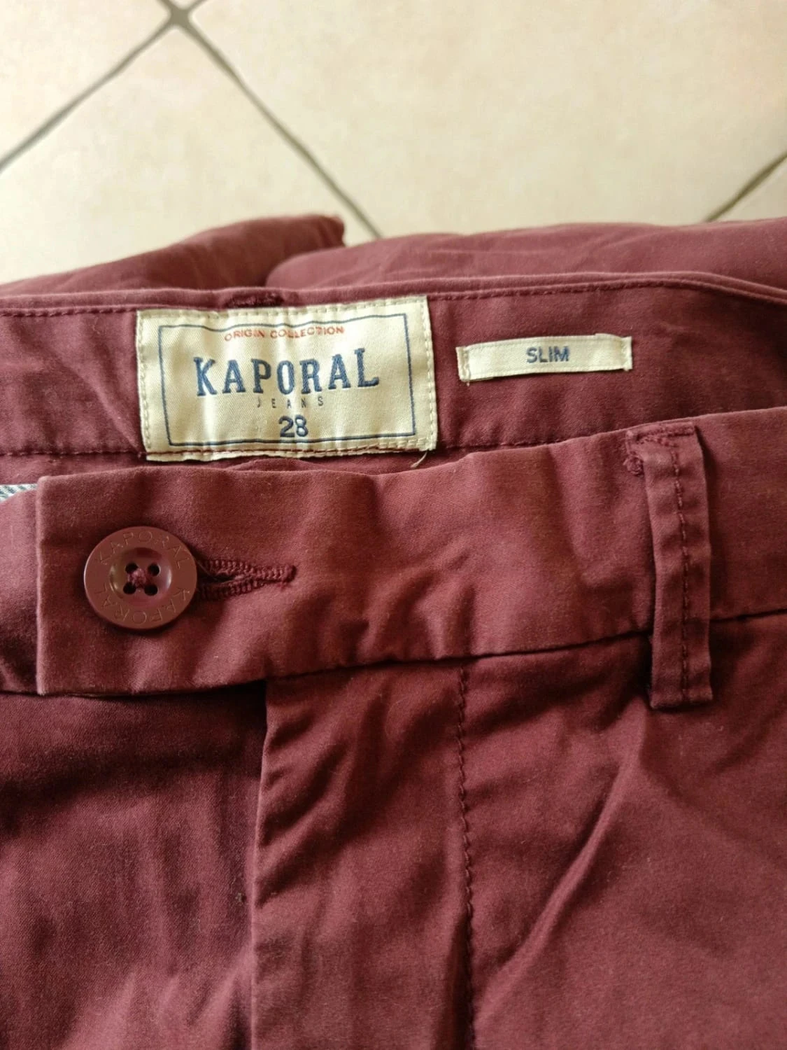 Kaporal burgundy chino pants W28 – photo 3